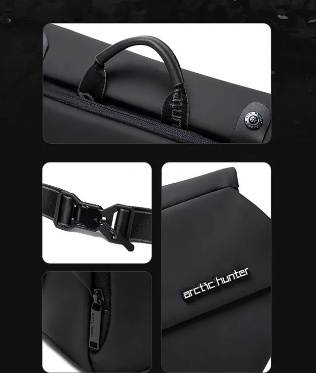 ARCTIC HUNTER τσάντα Crossbody YB00046 με θήκη tablet, 10L, μαύρη — εικόνα 5