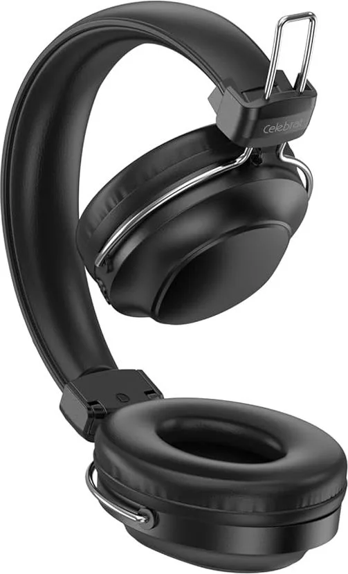 CELEBRAT headphones A36, ασύρματα & ενσύρματα, micro SD, 40mm, 250mAh, μαύρα — εικόνα 3