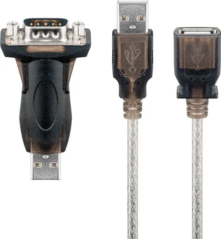 GOOBAY αντάπτορας/καλώδιο USB σε RS-232 93128, 1 Mbit/s, 1.5m, διάφανο