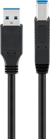 GOOBAY καλώδιο USB 3.0 σε USB Type B 95721, 0.25m, 5Gbps, μαύρο