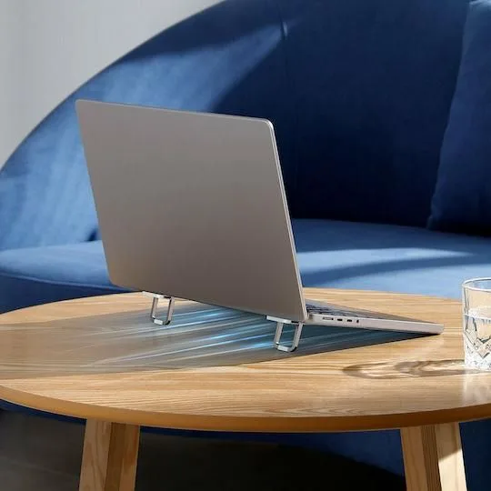 BASEUS Slim, ΠΟΔΑΡΑΚΙΑ για Laptop, 2 ΤΕΜΑΧΙΑ, ασημί — εικόνα 3