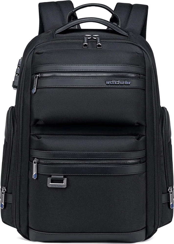 ARCTIC HUNTER τσάντα πλάτης B00682 με θήκη laptop 15.6", USB, λουκέτο TSA, 23.5L, μαύρη — εικόνα 5