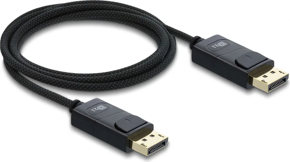 DELOCK καλώδιο DisplayPort 2.1 81672, 16K/60Hz, 80 Gbps, 2m, μαύρο — εικόνα 2