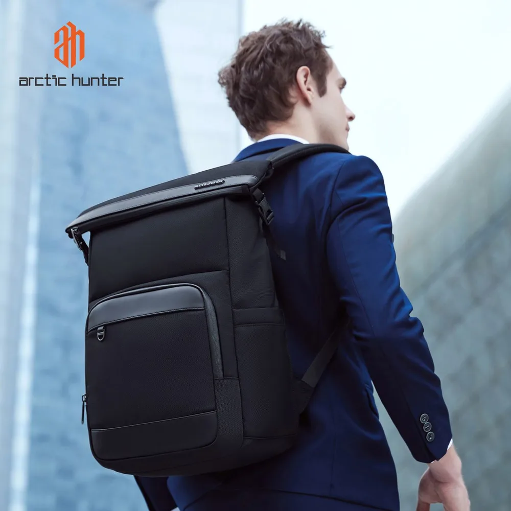 ARCTIC HUNTER τσάντα πλάτης B00684 με θήκη laptop 15.6", 18.5L, μαύρη — εικόνα 2
