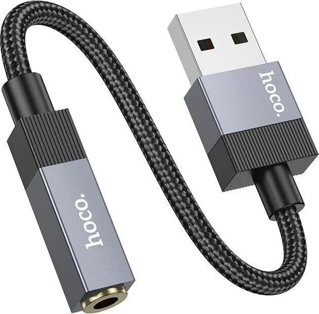 HOCO UPA32D Clever, αντάπτορας ήχου, USB ΣΕ 3.5mm, μαύρο — εικόνα 3