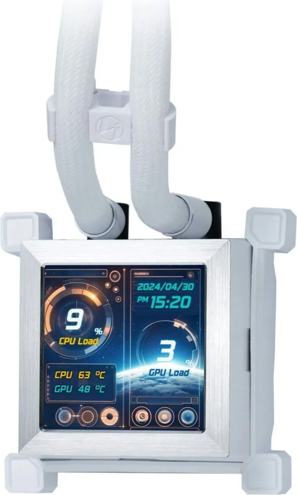 LIAN LI HydroShift LCD 360 TL fan White - AIO CPU Liquid Cooler with TL LCD Fans — εικόνα 2