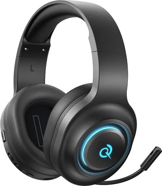 QCY Heroad V200 Wireless Quad Black - Bluetooth & WiFi & USB-A & USB-C RGB Gaming Headset PS4/PS5/PC — εικόνα 2