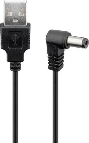POWERTECH καλώδιο USB σε DC 5.5x2.1mm CAB-U120, copper, 1.5m, μαύρο
