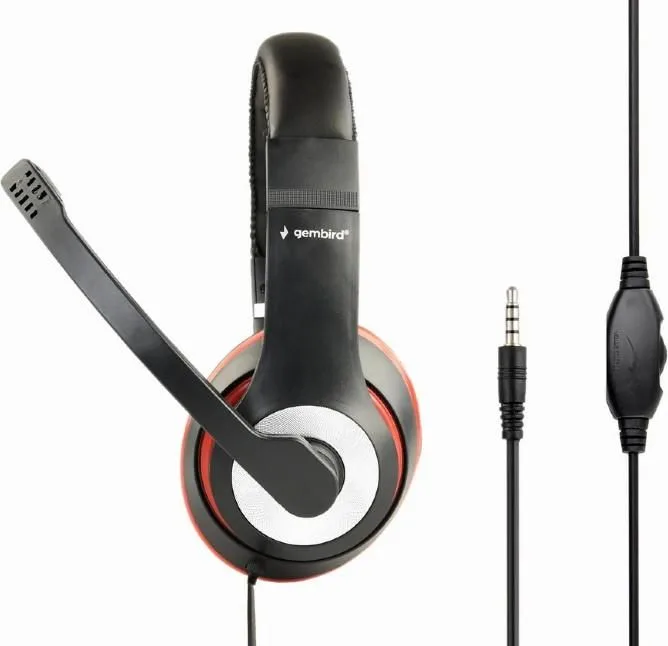 GEMBIRD Headset Μαυρο/κοκκινο MHS-003 — εικόνα 2