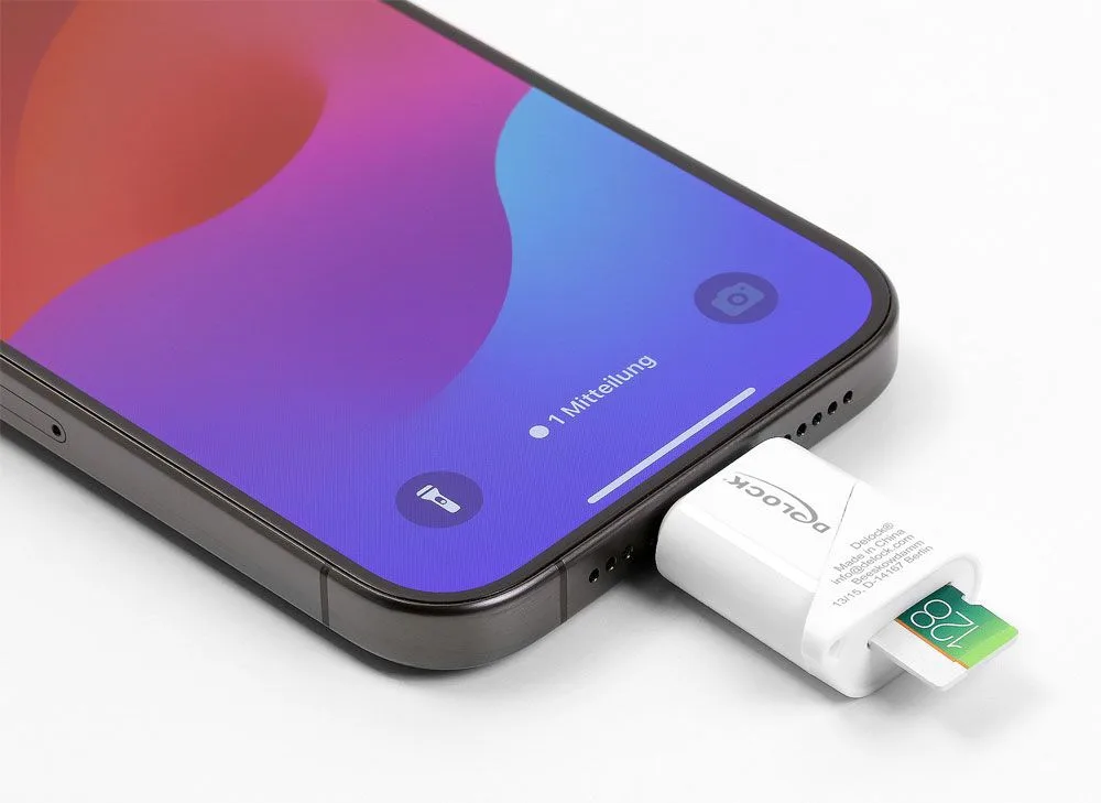 DELOCK card reader 91427 για micro SD, USB-C σύνδεση, 5Gbps, λευκό — εικόνα 2
