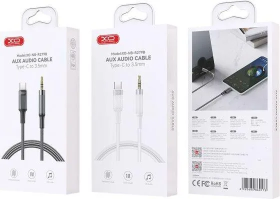 XO NB-R297B, καλώδιο ήχου Type-C ΣΕ 3.5mm, μαύρο — εικόνα 2