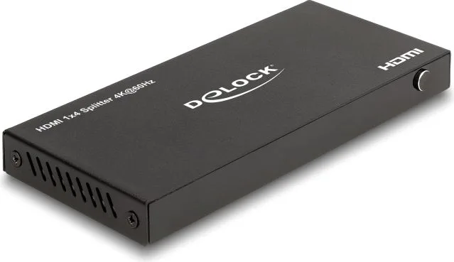 DELOCK HDMI splitter 18652 με downscaler πλήκτρο, 4 σε 1, 4K/60Hz, μαύρο — εικόνα 2