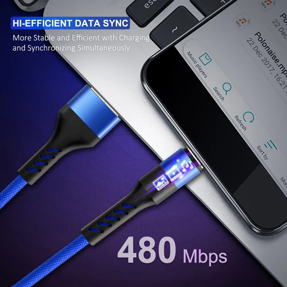 CABLETIME καλώδιο micro USB σε USB CT-C165-P05, 2.4A, 480Mbps, 1m, μπλε — εικόνα 3