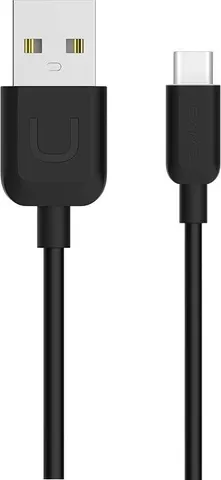 USAMS καλώδιο USB σε USB-C US-SJ099 U-Turn, 2.1A, 1m, μαύρο
