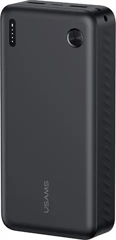 USAMS power bank CD254, 2x θύρες εξόδου, 20000mAh, 10W, μαύρο