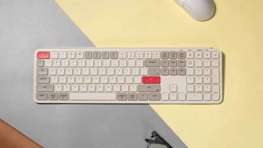 Keychron B6 Pro (B6P-K13) Ultraslim Wireless Keyboard ZMK Online customization - Retro Red 100% US — εικόνα 3