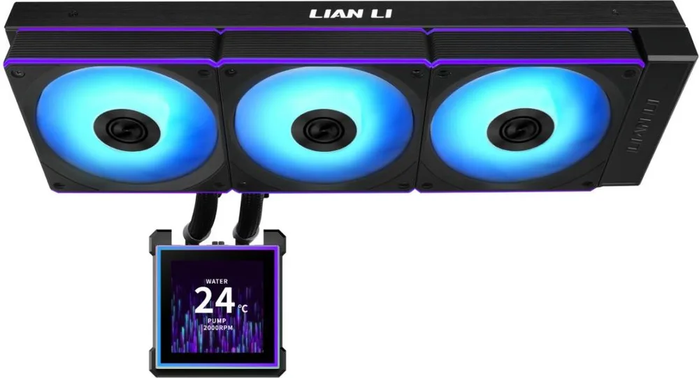 LIAN LI Hydroshift II LCD-S 360CL Black - RGB AIO CPU Cooler - 3.4" Screen - 1851/1700, AM5/AM4 — εικόνα 3