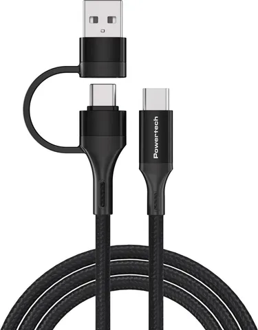 POWERTECH καλώδιο USB & USB-C σε USB-C PTR-0158, PD 60W, copper, 1.5m, μαύρο