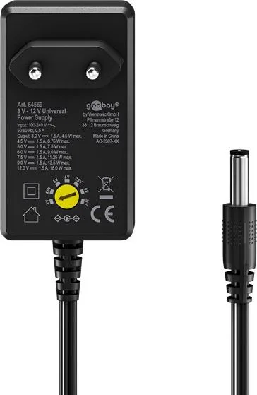 GOOBAY επιτοίχιος φορτιστής 74436, 5V-15V, 36W, 12 tips — εικόνα 4