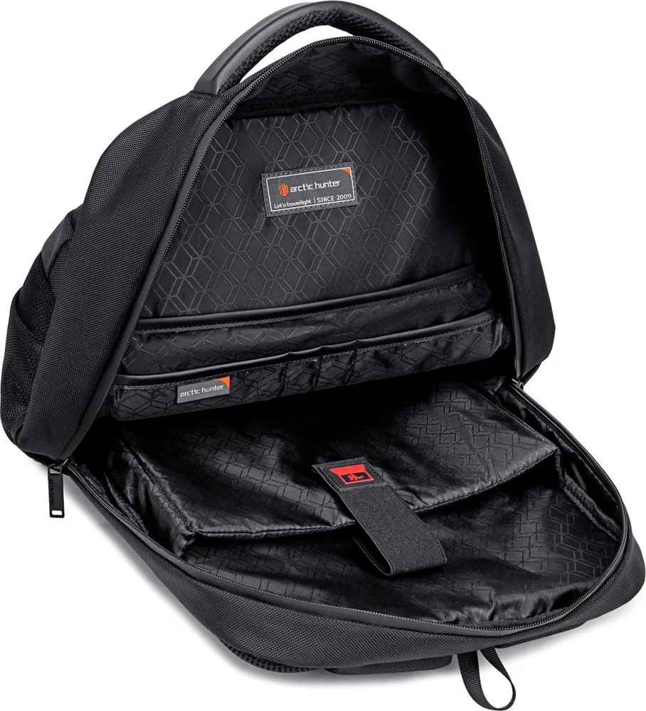 ARCTIC HUNTER τσάντα πλάτης B00111 με θήκη laptop 15.6", 20L, μαύρη — εικόνα 7