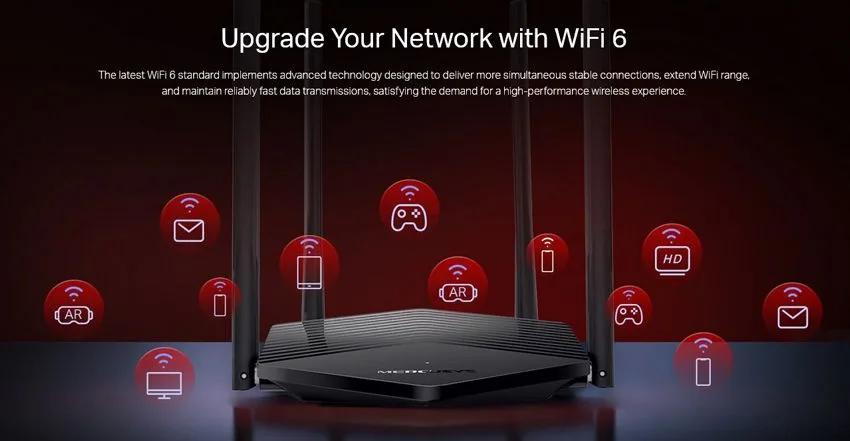 MERCUSYS router MR60X, Wi-Fi 6, 1500Mbps AX1500, Dual Band, Ver. 2.0 — εικόνα 5