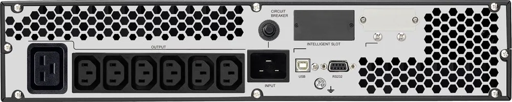 POWERTECH UPS On Line PT-1360 για rack 2U, με οθόνη, 3000VA/2700W, 7x DC output — εικόνα 2