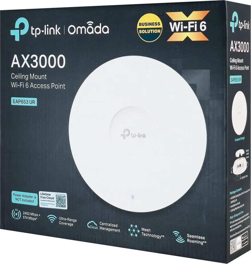 TP-LINK access point EAP653 UR, οροφής, WiFi 6, 3000Mbps AX3000, Mesh, V1.0 — εικόνα 4