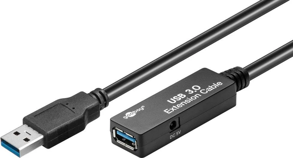 GOOBAY καλώδιο προέκτασης USB 3.0 95727, active, 5Gbps, 5m, μαύρο — εικόνα 2
