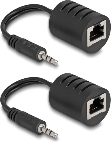 DELOCK audio extender 87858 3.5mm σε 3.5mm, μέσω καλωδίου RJ45, έως 50m