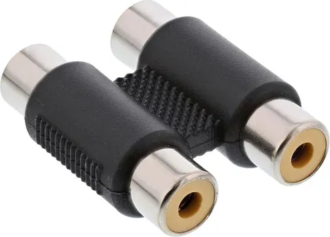 POWERTECH αντάπτορας 2x RCA θηλυκό σε θηλυκό CAB-R022, μαύρος