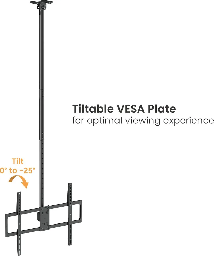 BRATECK βάση τηλεόρασης οροφής PLB-CE1568XL, 50-100", έως 80kg, heavy duty — εικόνα 3