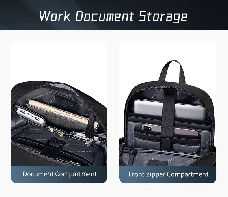 ARCTIC HUNTER τσάντα πλάτης B00811 με θήκη laptop 15.6", 16.5L, μαύρη — εικόνα 3