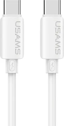 USAMS καλώδιο USB-C SJ787, σιλικόνης, 60W, 480Mbps, 1m, λευκό