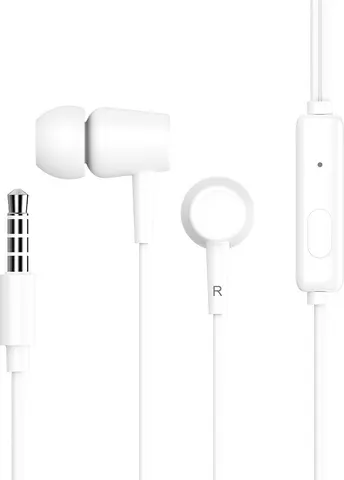 CELEBRAT earphones με μικρόφωνο G13, 3.5mm σύνδεση, Φ10mm, 1.2m, λευκό