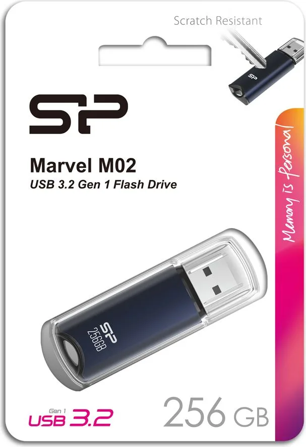 SILICON POWER USB Flash Drive Marvel M02, 256GB, USB 3.2, μπλε — εικόνα 3