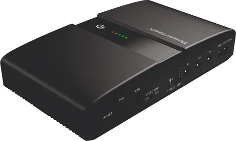POWERTECH Mini DC UPS PT-1634, 36W, 20000mAh, 3x DC, Usb/usb-C, Poe/lan, μαύρο