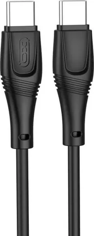 XO NB-Q239B Zeus Series καλώδιο φόρτισης ΣΙΛΙΚΟΝΗΣ Type-C ΣΕ Type-C, 60W, μαύρο