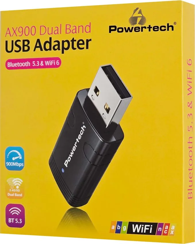 POWERTECH ασύρματος USB αντάπτορας δικτύου & Bluetooth 5.3 PT-1387, 900Mbps WiFi 6 — εικόνα 6