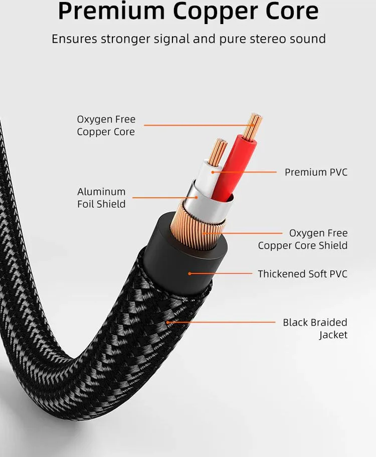 CABLETIME καλώδιο ήχου 2x RCA σε 2x RCA CT-RCA, 3m, μαύρο — εικόνα 5