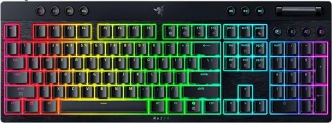 Razer BlackWidow V4 Low Profile HyperSpeed - Wireless / Bluetooth RGB Gaming Keyboard -Green Switch