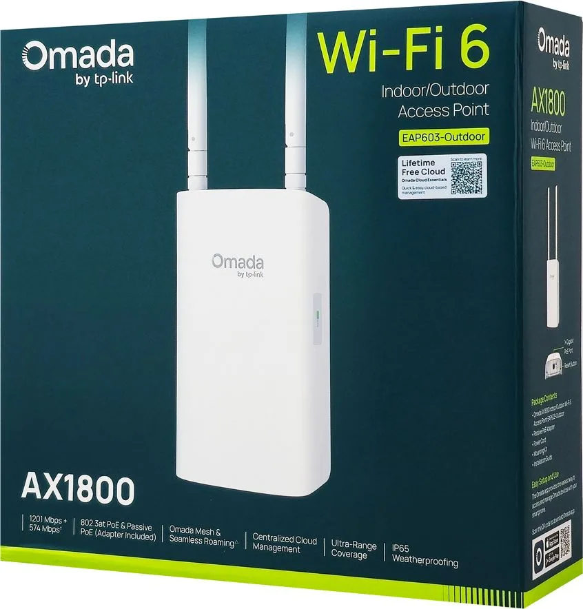 TP-LINK access point EAP603-Outdoor, WiFi 6, Mesh, AX1800, EU/1.0 — εικόνα 6