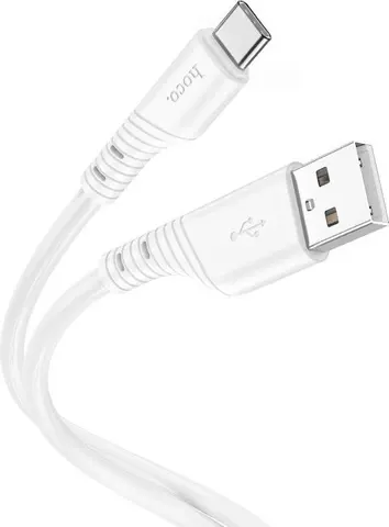 HOCO X97 Crystal Color Silicone Charging καλώδιο φόρτισης, Type-C, λευκό