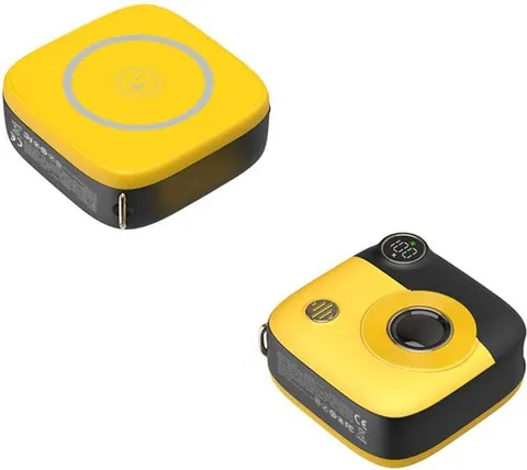 XO PR223 ασύρματο Powerbank 15W + PD20W, Magsafe, 10000mAh , Μαυρο-Κιτρινο