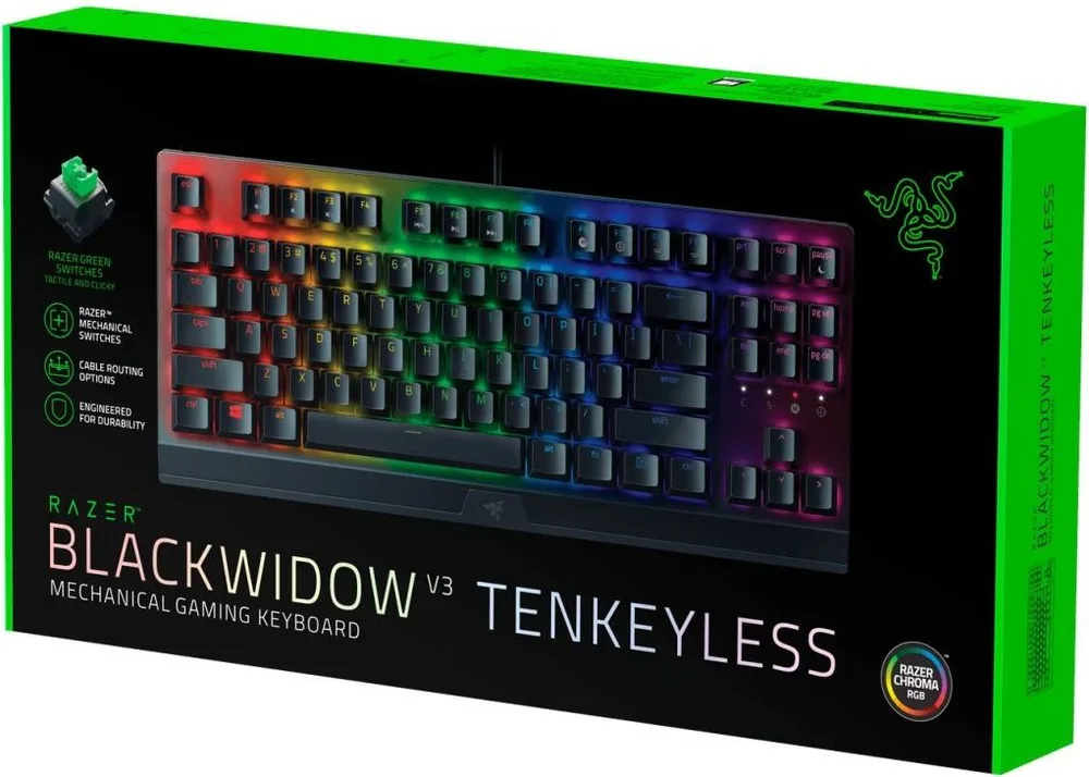Razer BLACKWIDOW V3 TENKEYLESS Mechanical Gaming Keyboard GR Layout - Green Switches — εικόνα 5
