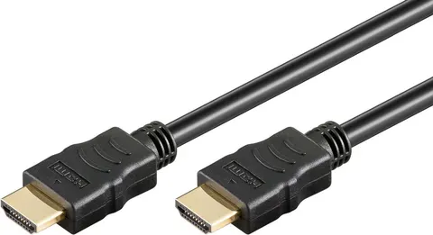 GOOBAY καλώδιο HDMI 2.0 61158 με Ethernet, 4K/60Hz, 18 Gbps, 1.5m, μαύρο