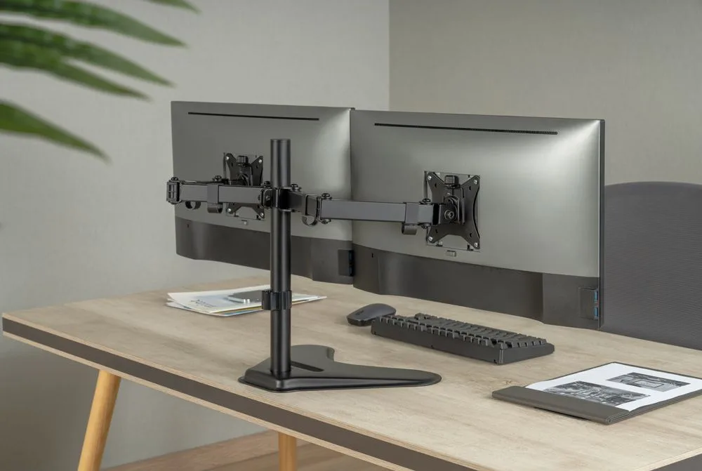 BRATECK βάση γραφείου για 2x οθόνες LDT66-T024, 17-32", έως 9kg — εικόνα 4