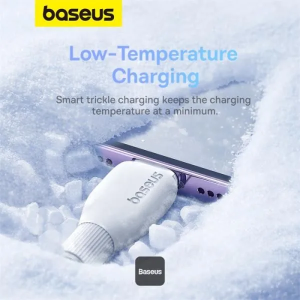 BASEUS Pudding, καλώδιο φόρτισης, Type-C ΣΕ Lightning, 1.2m, 20W, λευκό — εικόνα 3