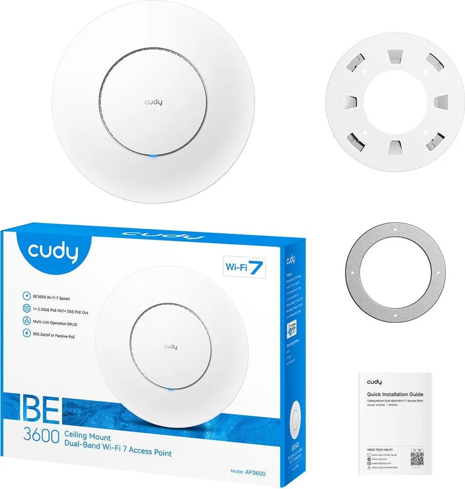 Cudy BE3600, 2.5G, WiFi 7, Access Point οροφής — εικόνα 2