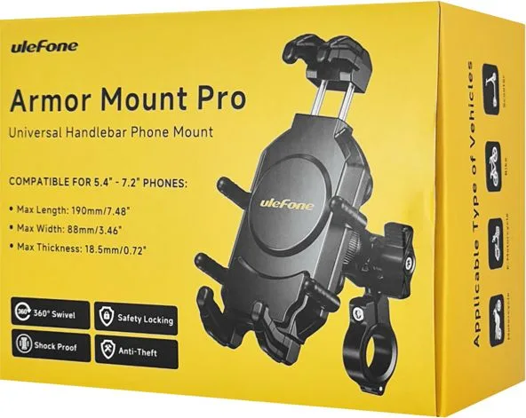 ULEFONE βάση ποδηλάτου για smartphone Armor Mount Pro AM01, μαύρη — εικόνα 9