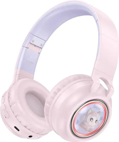 HOCO W50 ακουστικά Bluetooth Cute FUN, ροζ